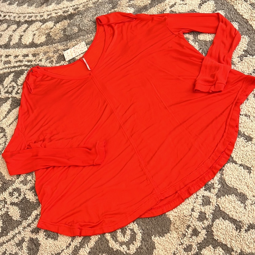 Free People Moonshine top, red, size XS NWT!